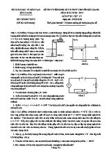 Đề thi tuyển sinh vào Lớp 10 THPT chuyên Bắc Giang môn Vật lý - Năm học 2018-2019 - Sở giáo dục và đào tạo Bắc Giang